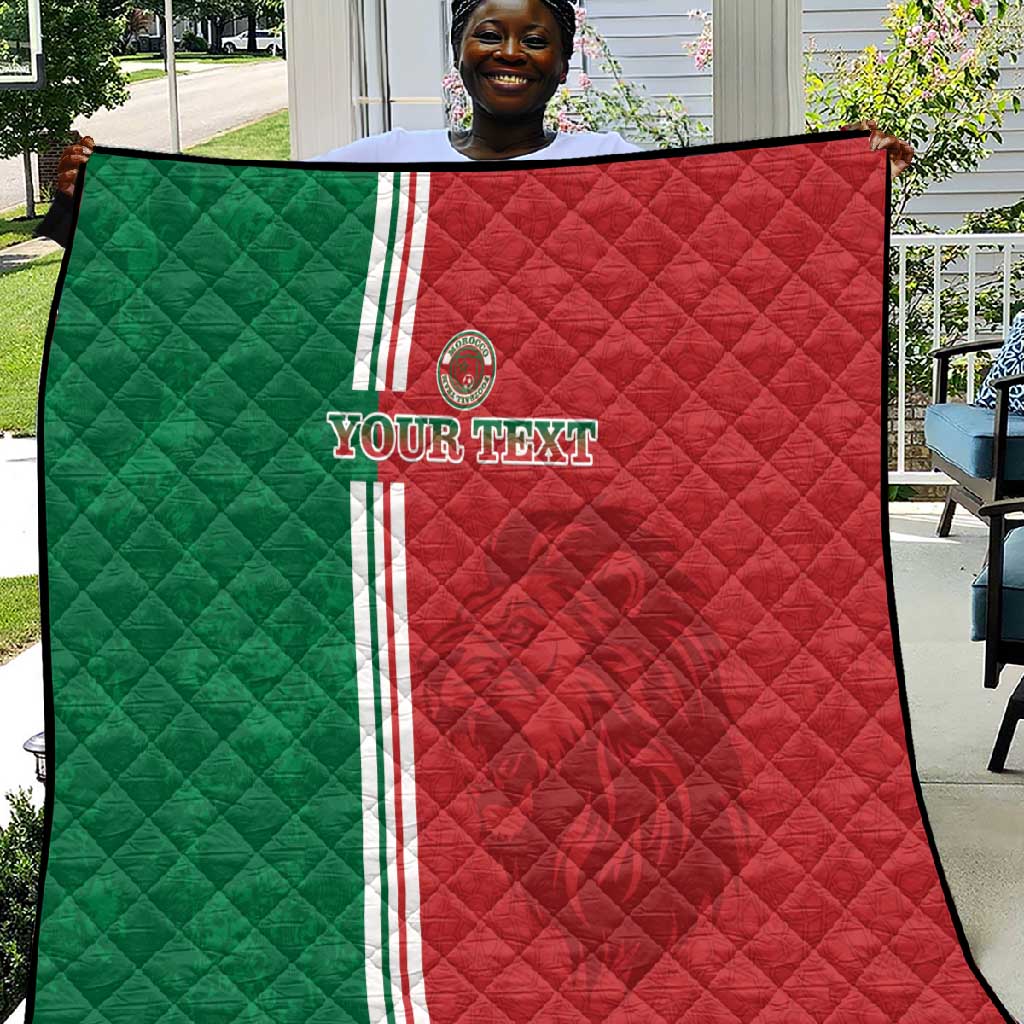 Custom Afro Morocco Football Quilt With Islamic Pattern LT15