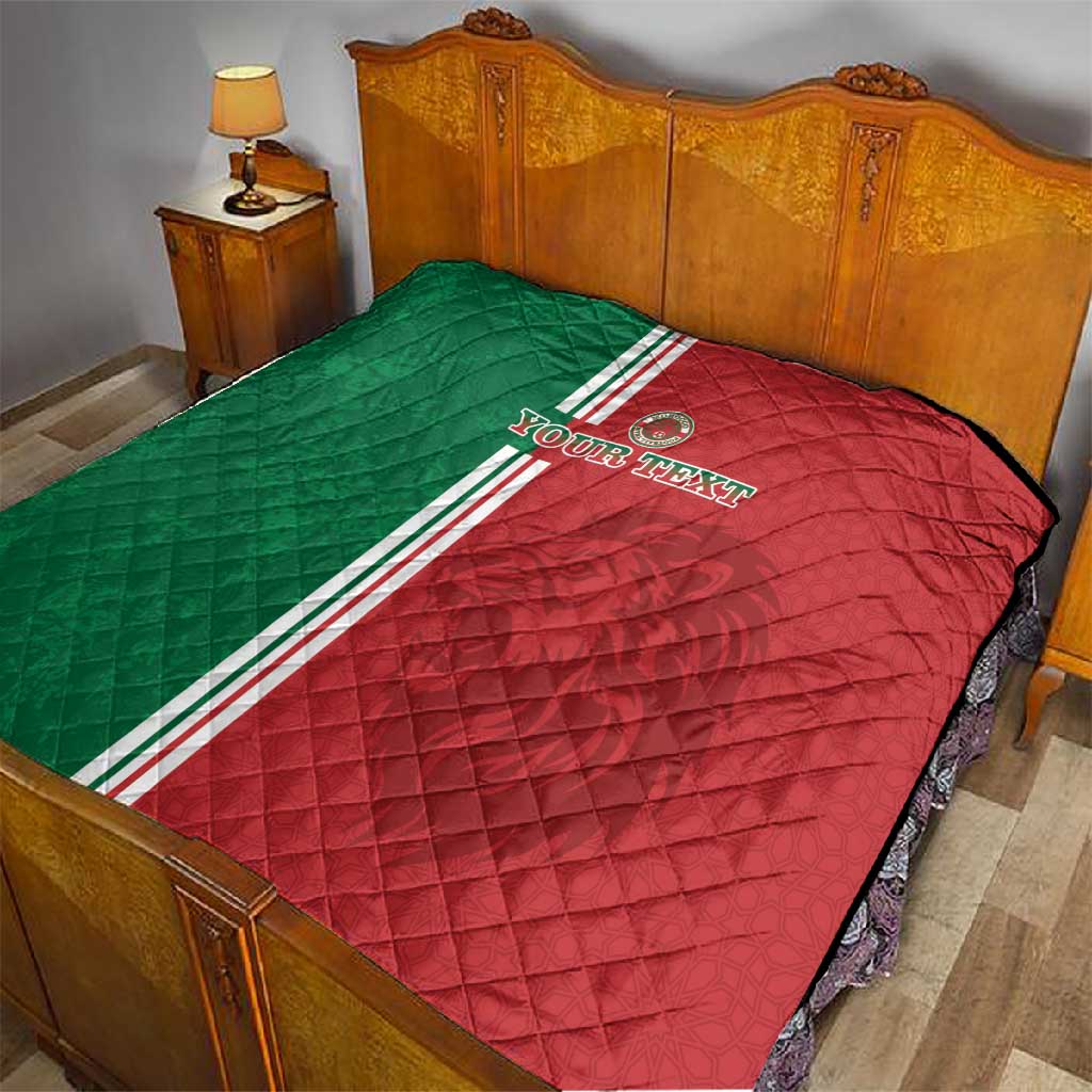 Custom Afro Morocco Football Quilt With Islamic Pattern LT15
