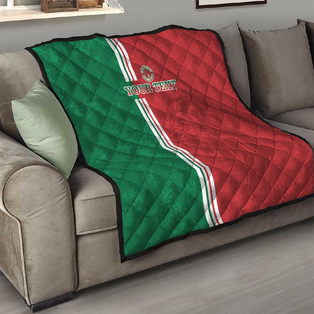 Custom Afro Morocco Football Quilt With Islamic Pattern LT15