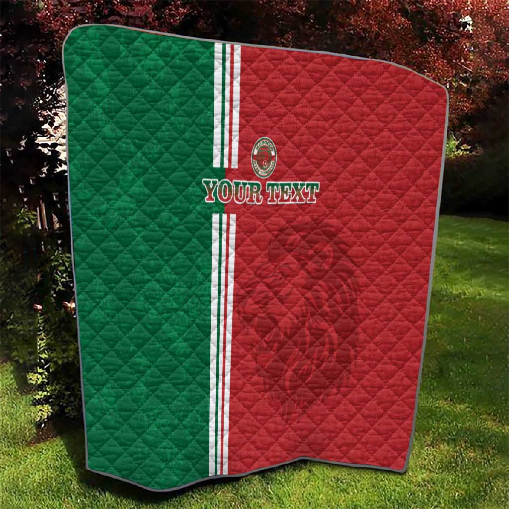 Custom Afro Morocco Football Quilt With Islamic Pattern LT15