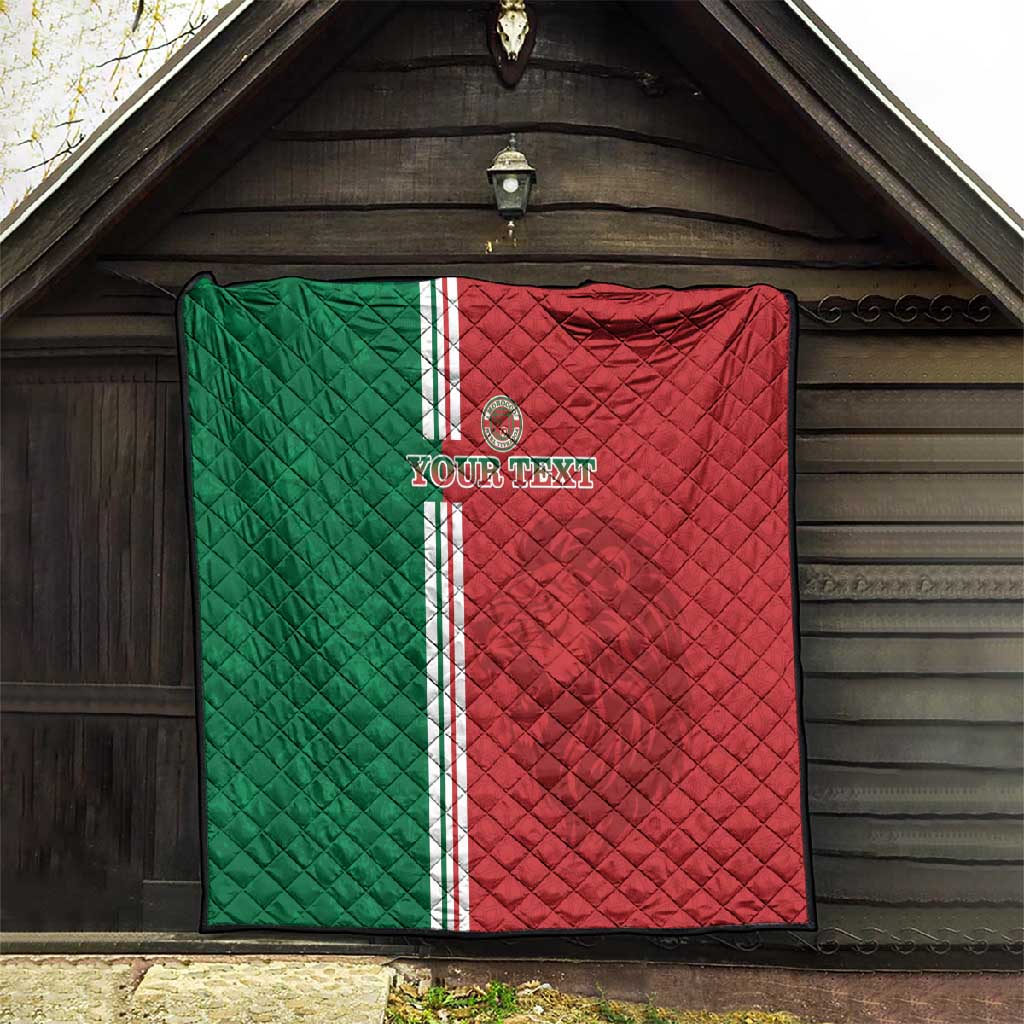 Custom Afro Morocco Football Quilt With Islamic Pattern LT15