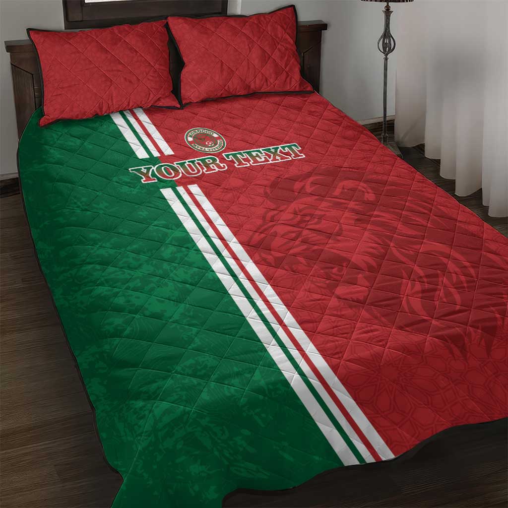 Custom Afro Morocco Football Quilt Bed Set With Islamic Pattern LT15