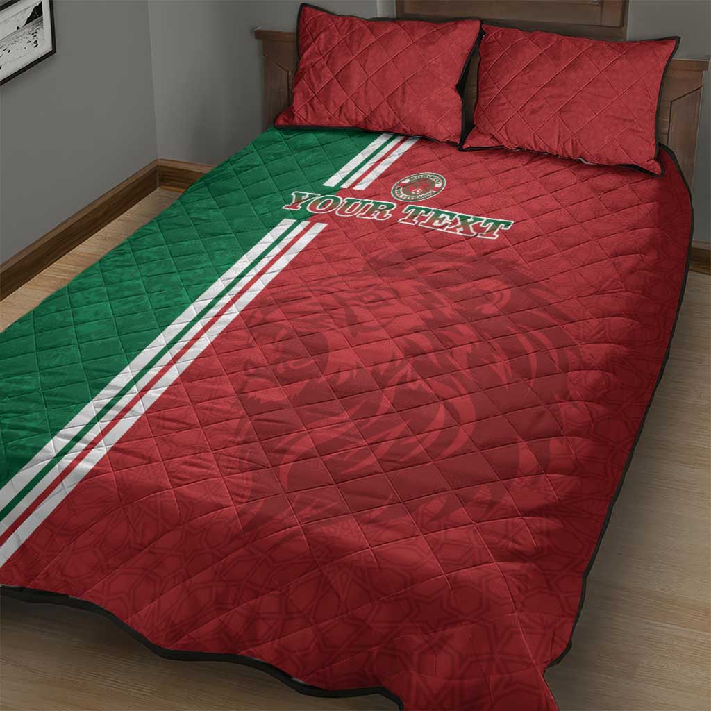 Custom Afro Morocco Football Quilt Bed Set With Islamic Pattern LT15