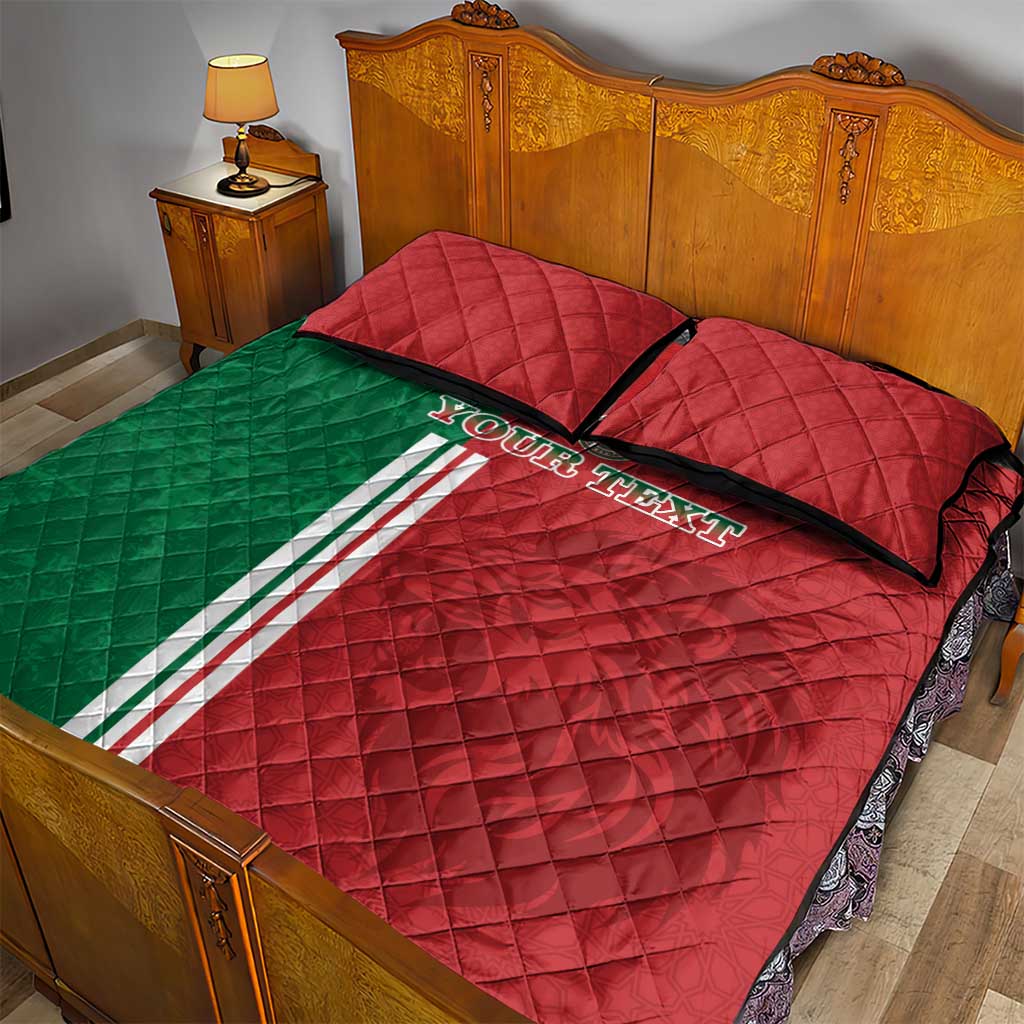 Custom Afro Morocco Football Quilt Bed Set With Islamic Pattern LT15