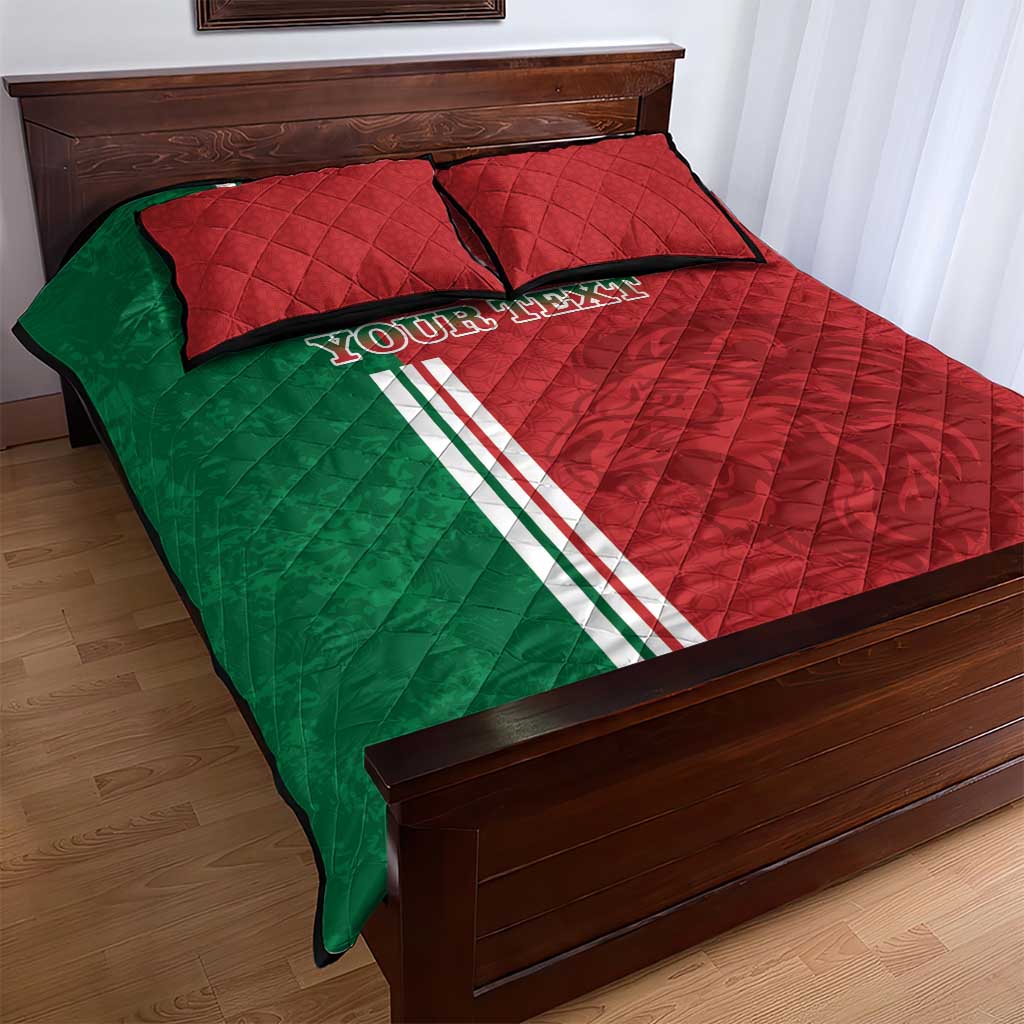 Custom Afro Morocco Football Quilt Bed Set With Islamic Pattern LT15