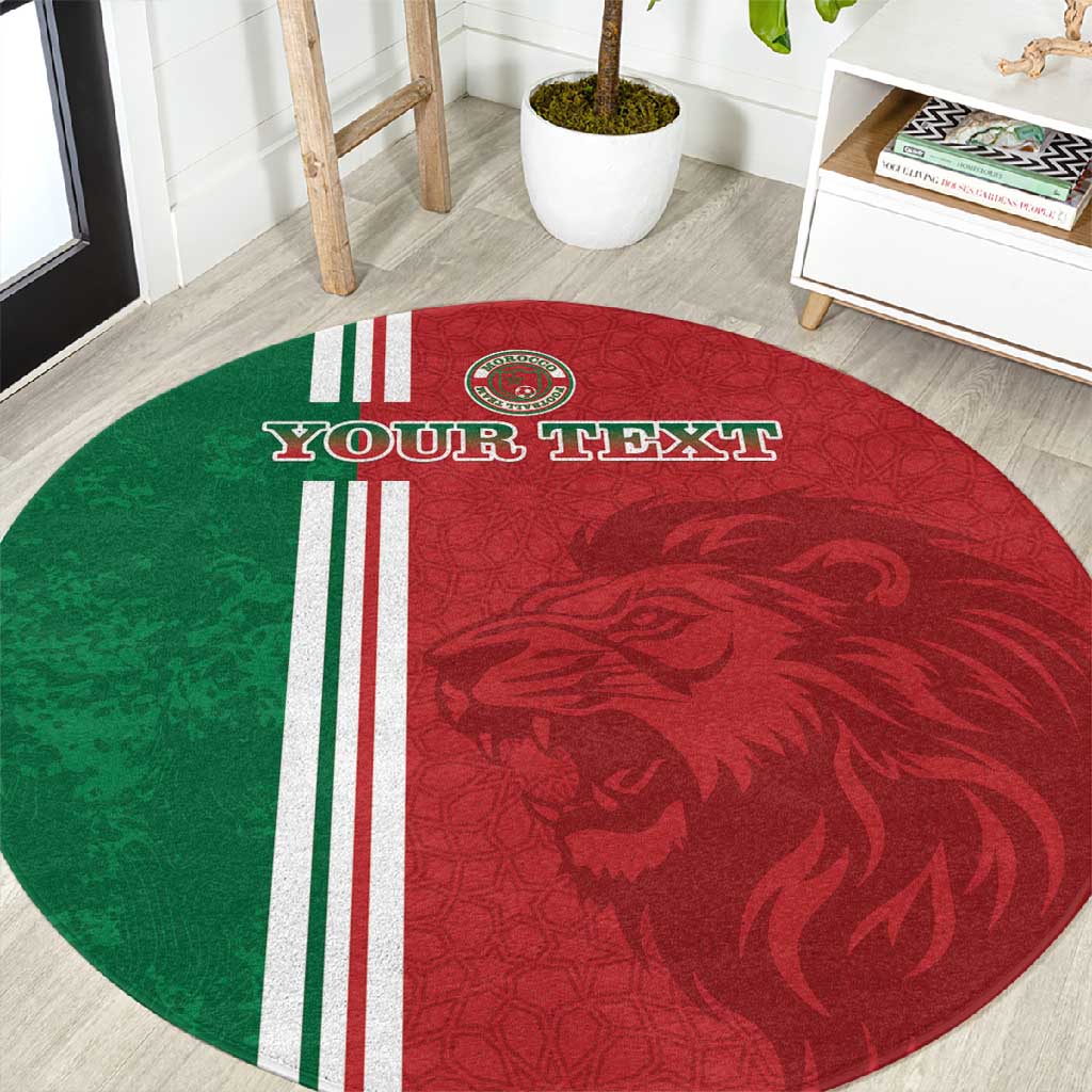 Custom Afro Morocco Football Round Carpet With Islamic Pattern LT15