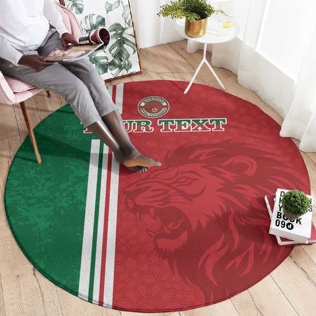 Custom Afro Morocco Football Round Carpet With Islamic Pattern LT15