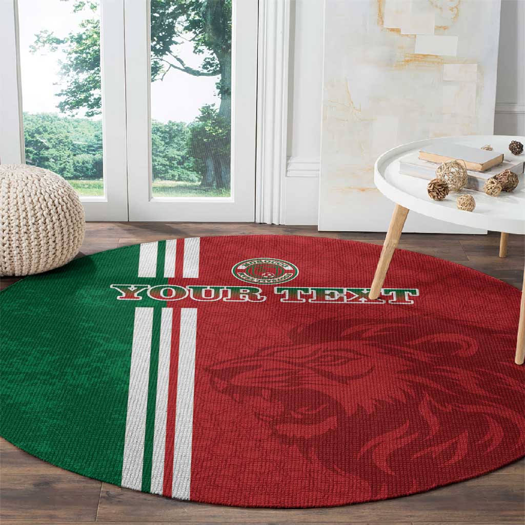 Custom Afro Morocco Football Round Carpet With Islamic Pattern LT15