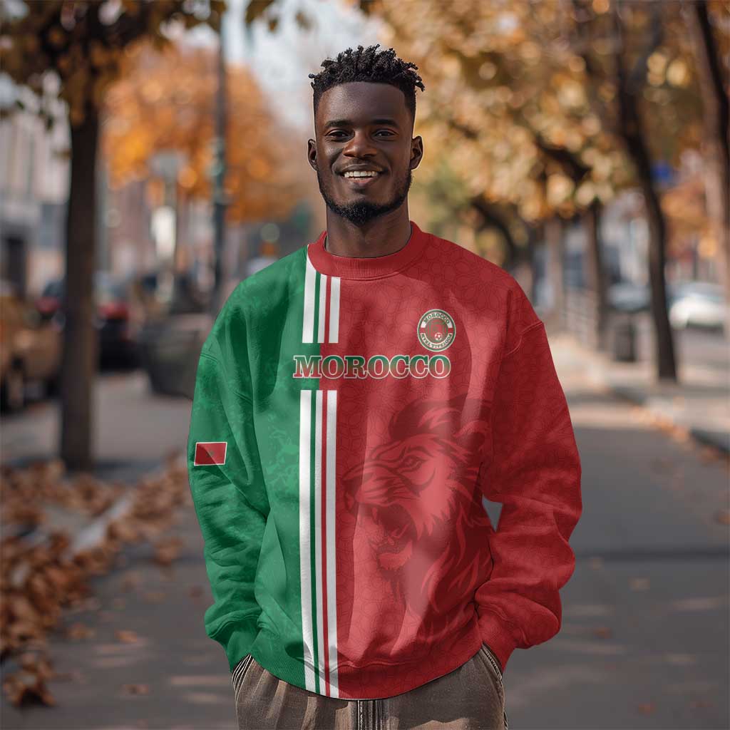 Custom Afro Morocco Football Sweatshirt With Islamic Pattern LT15