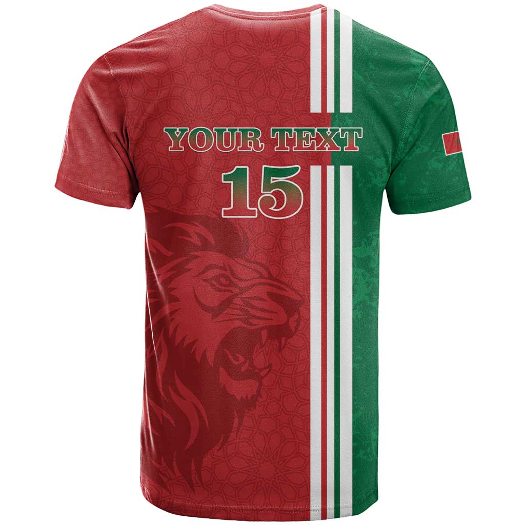 Custom Afro Morocco Football T shirt With Islamic Pattern LT15
