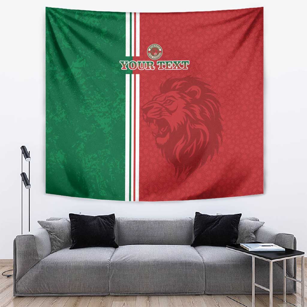 Custom Afro Morocco Football Tapestry With Islamic Pattern LT15
