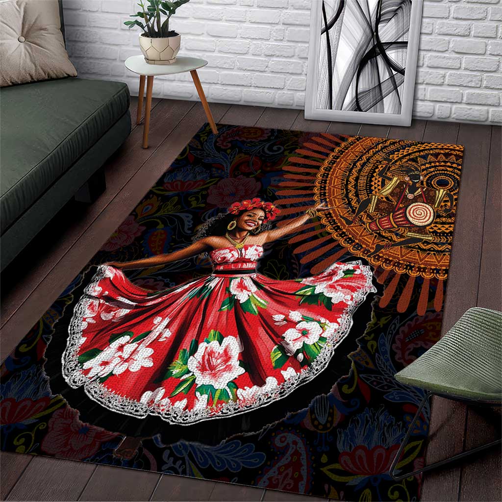 Ladies Sega Dance Area Rug Paisley Mix African Pattern LT15