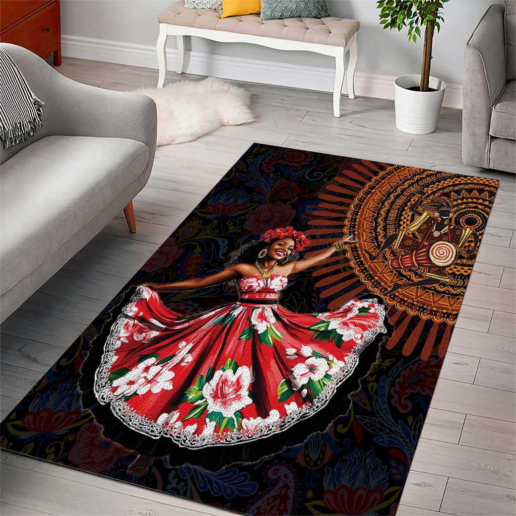 Ladies Sega Dance Area Rug Paisley Mix African Pattern LT15