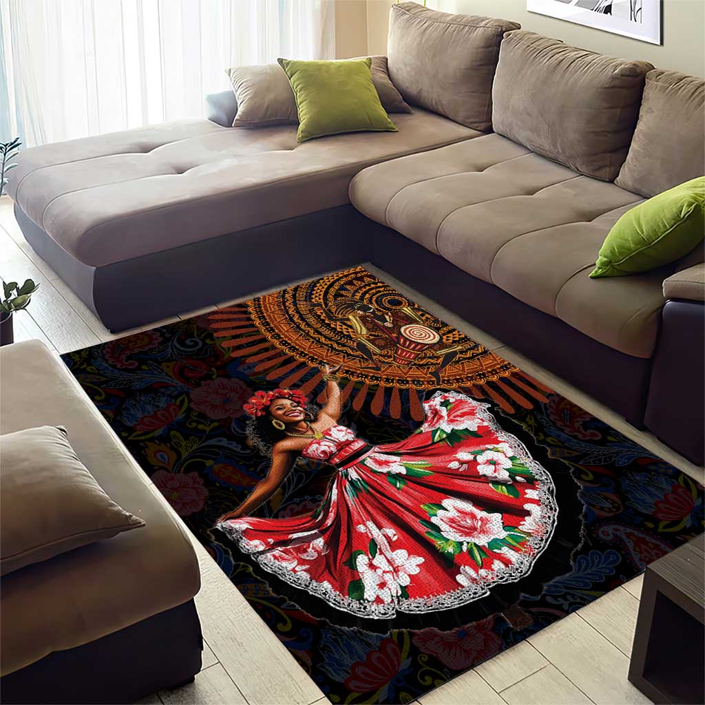 Ladies Sega Dance Area Rug Paisley Mix African Pattern LT15