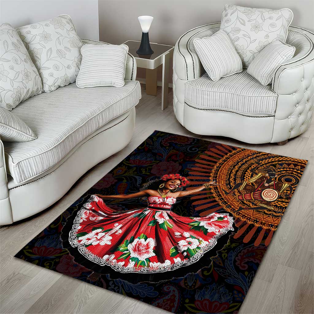 Ladies Sega Dance Area Rug Paisley Mix African Pattern LT15