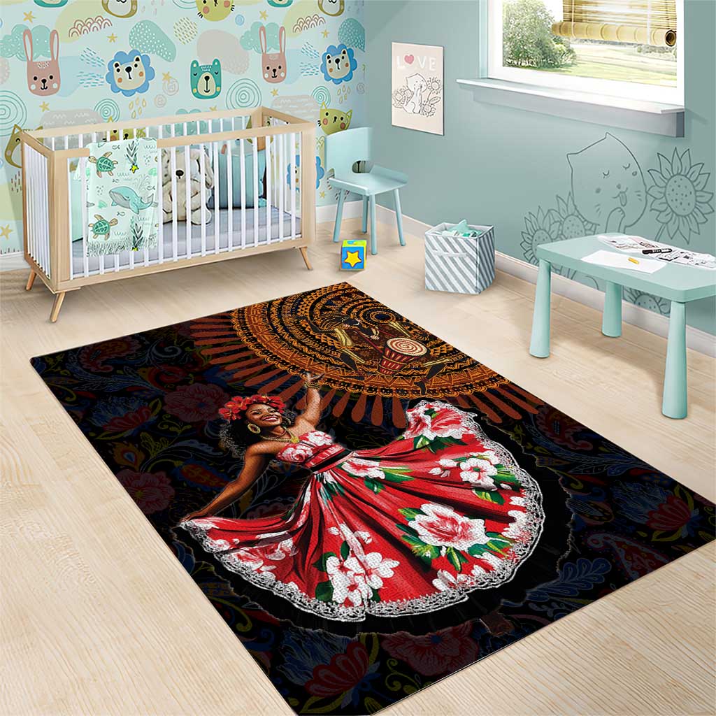 Ladies Sega Dance Area Rug Paisley Mix African Pattern LT15