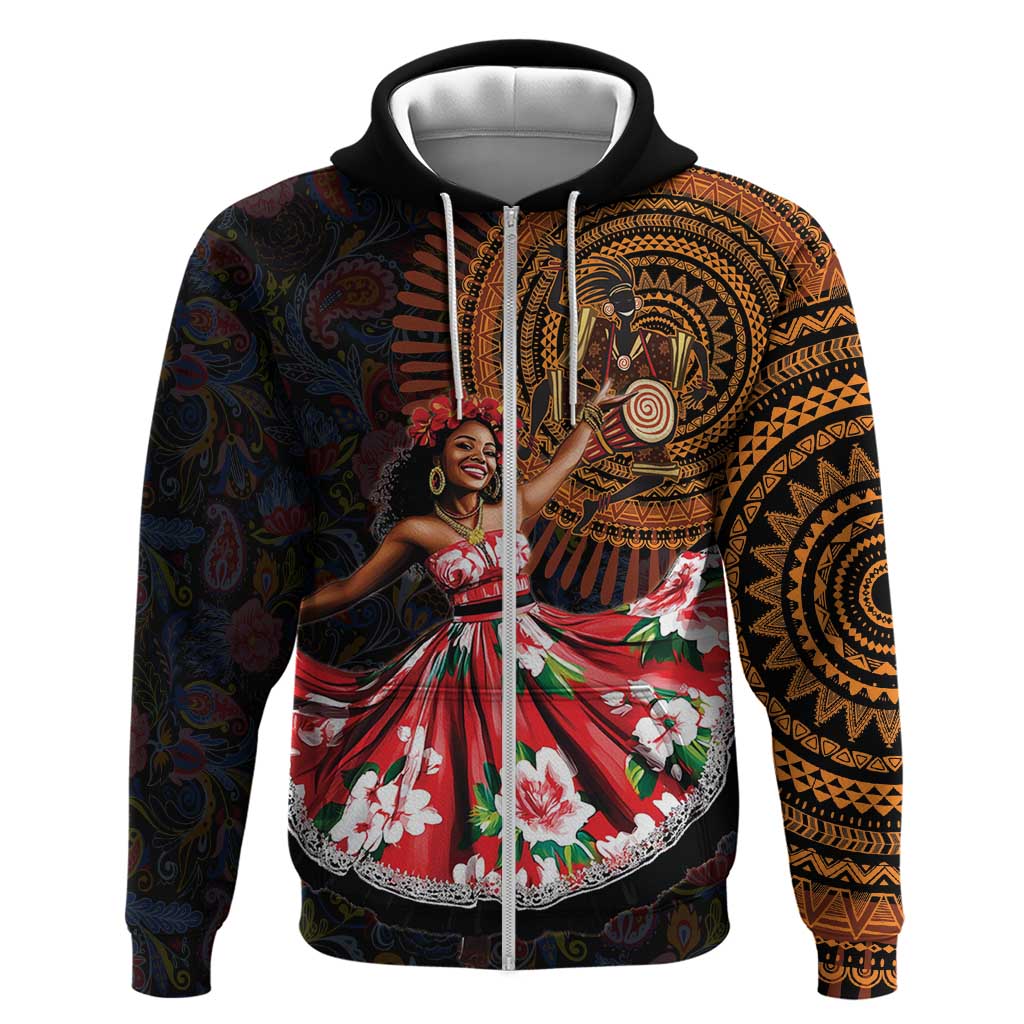 Sega Traditional Dance Hoodie Paisley Mix African Pattern LT15