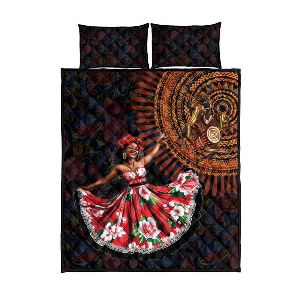 Ladies Sega Dance Quilt Bed Set Paisley Mix African Pattern LT15