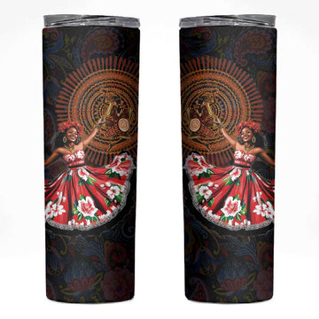 Ladies Sega Dance Skinny Tumbler Paisley Mix African Pattern LT15
