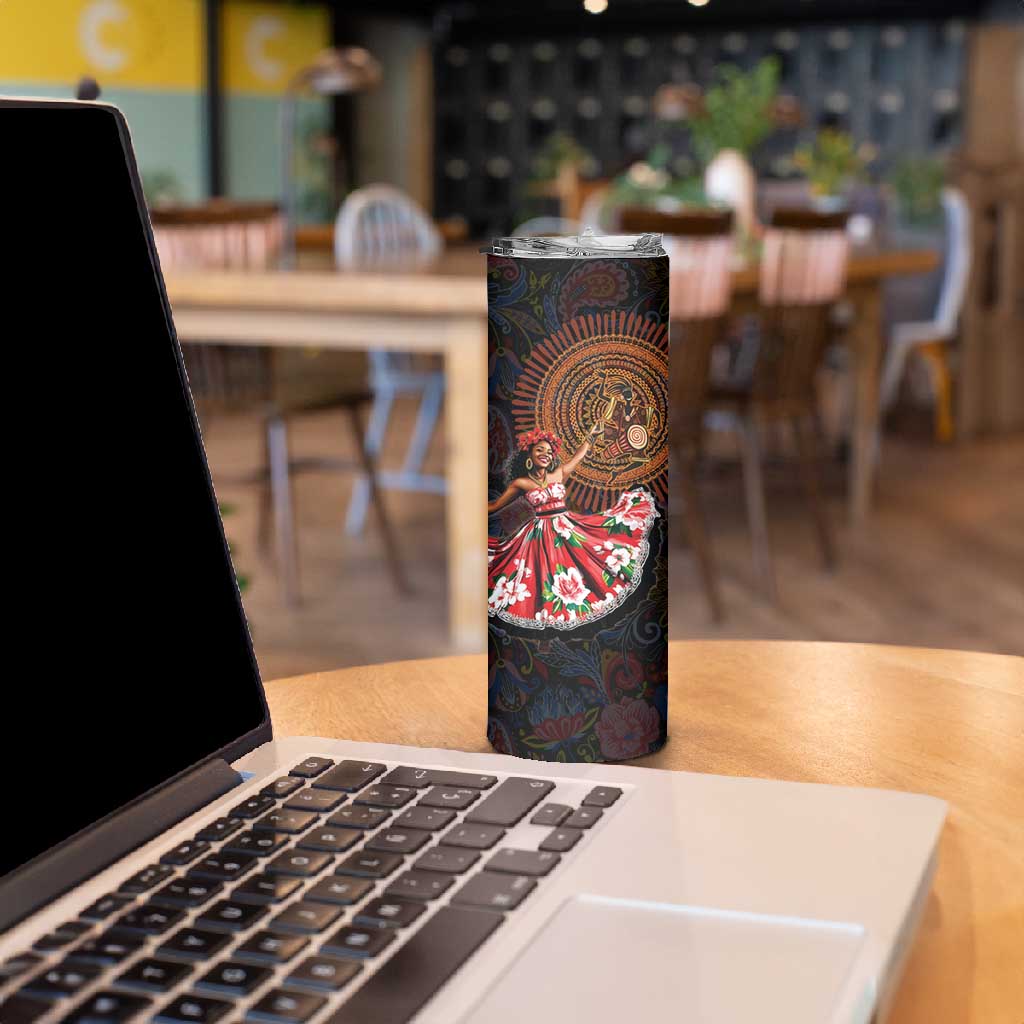 Ladies Sega Dance Skinny Tumbler Paisley Mix African Pattern LT15