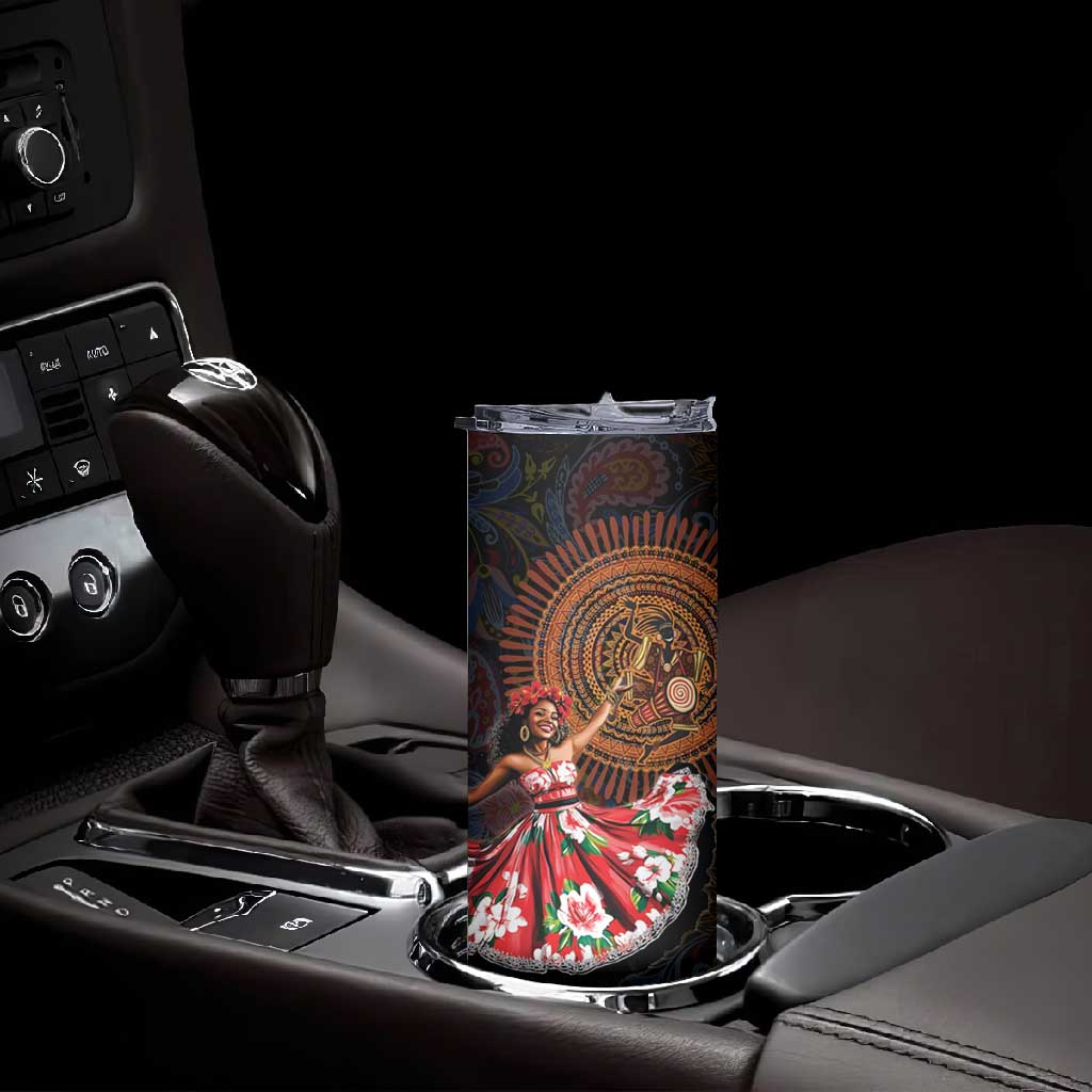 Ladies Sega Dance Skinny Tumbler Paisley Mix African Pattern LT15