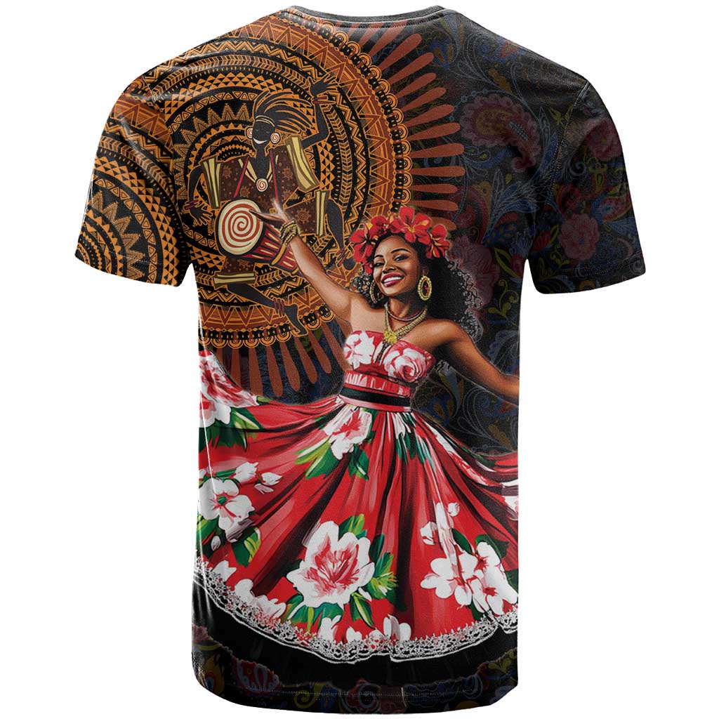 Ladies Sega Dance T shirt Paisley Mix African Pattern LT15