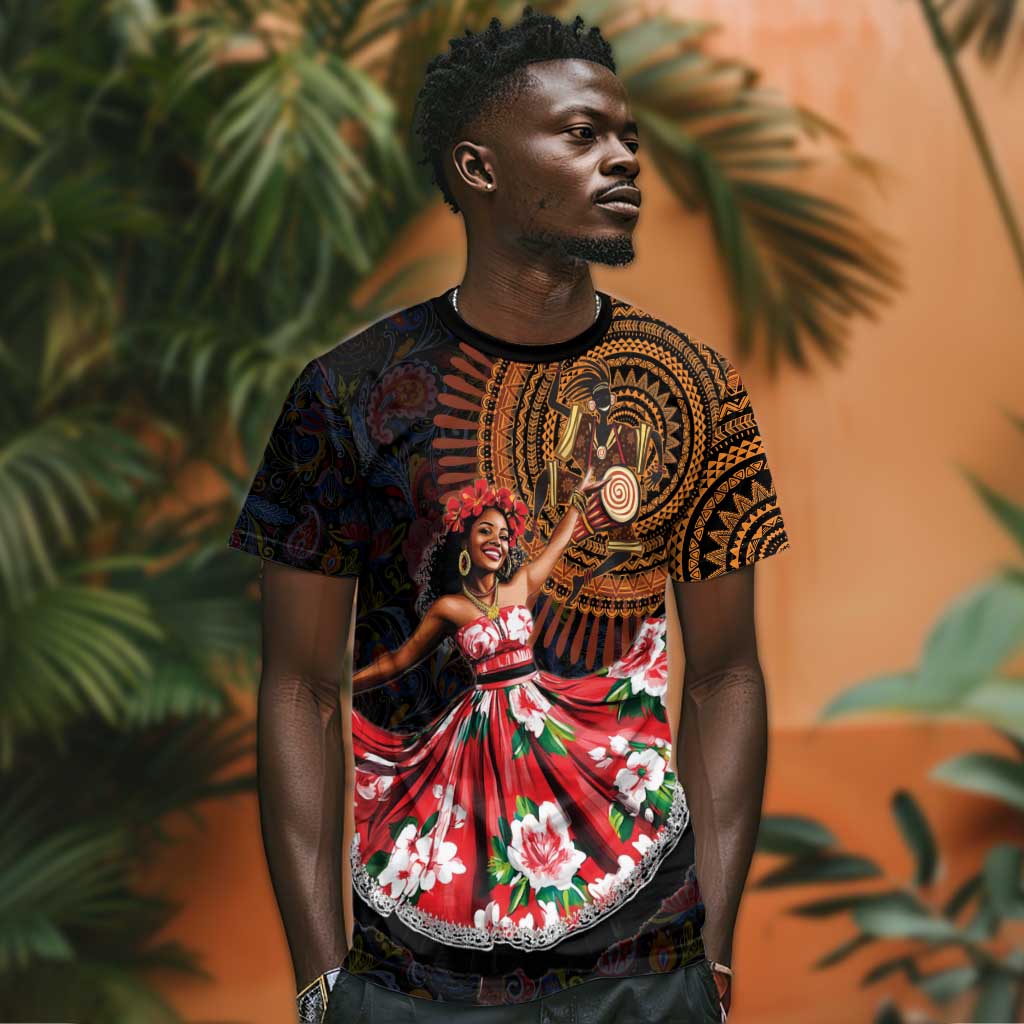 Ladies Sega Dance T shirt Paisley Mix African Pattern LT15