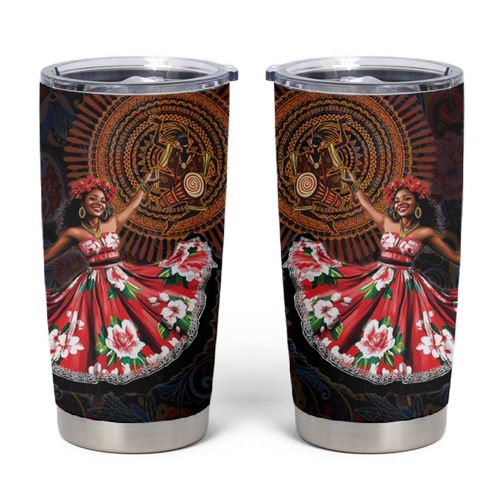 Ladies Sega Dance Tumbler Cup Paisley Mix African Pattern LT15