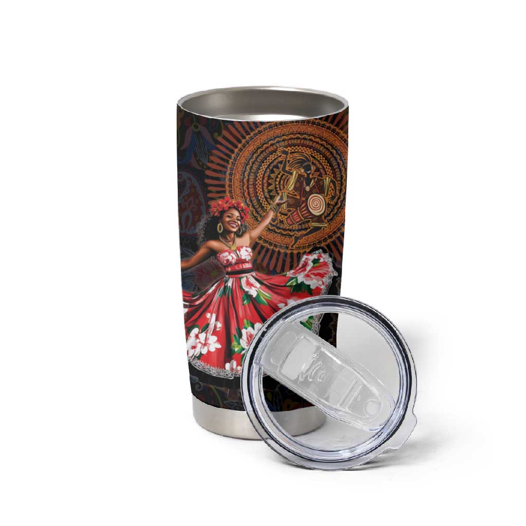 Ladies Sega Dance Tumbler Cup Paisley Mix African Pattern LT15