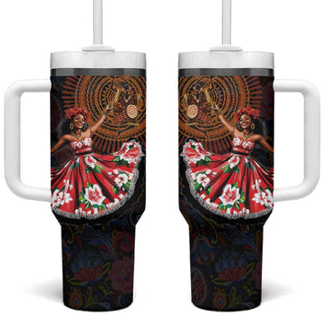 Ladies Sega Dance Tumbler With Handle Paisley Mix African Pattern LT15