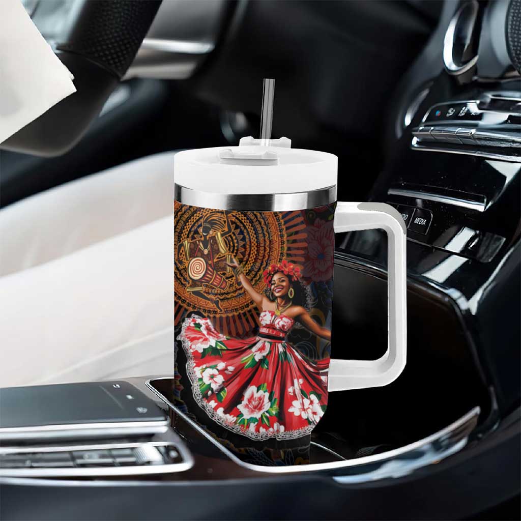 Ladies Sega Dance Tumbler With Handle Paisley Mix African Pattern LT15