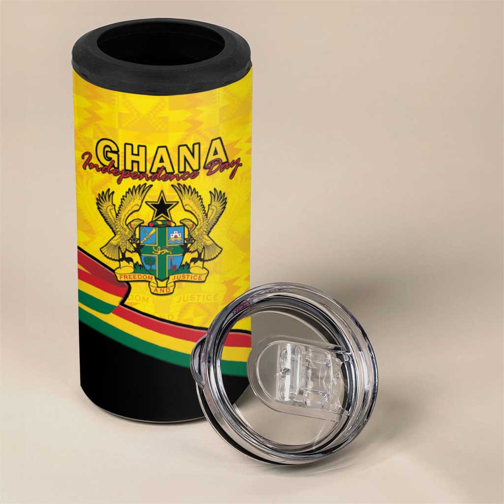 Personalised Afro Ghana 4 in 1 Can Cooler Tumbler 68th Anniversary Independence LT15