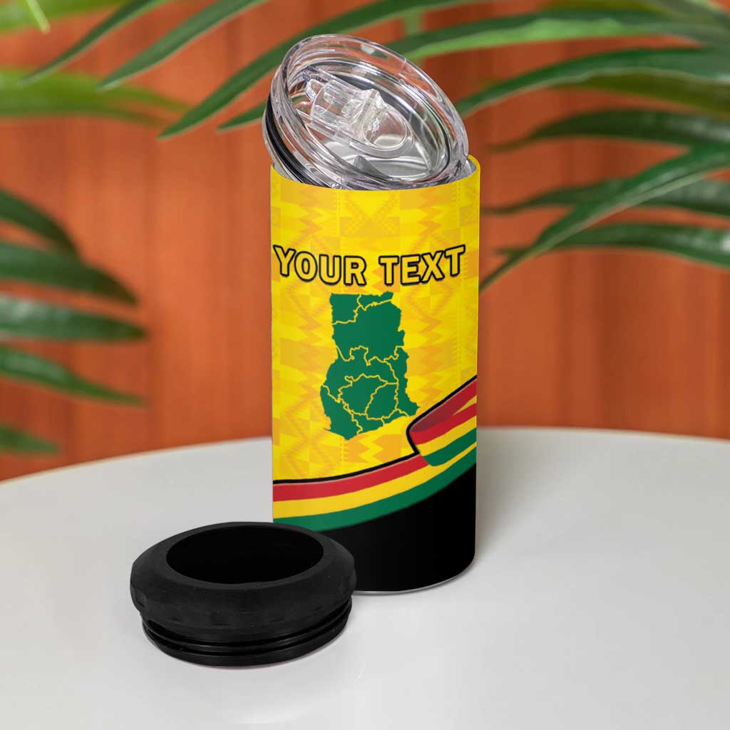 Personalised Afro Ghana 4 in 1 Can Cooler Tumbler 68th Anniversary Independence LT15