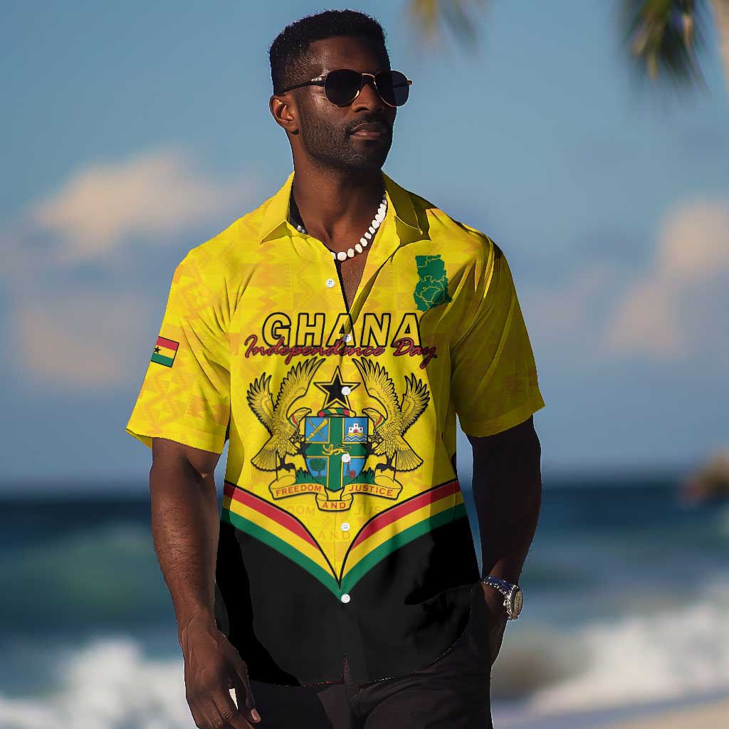 Personalised Afro Ghana Hawaiian Shirt 68th Anniversary Independence LT15