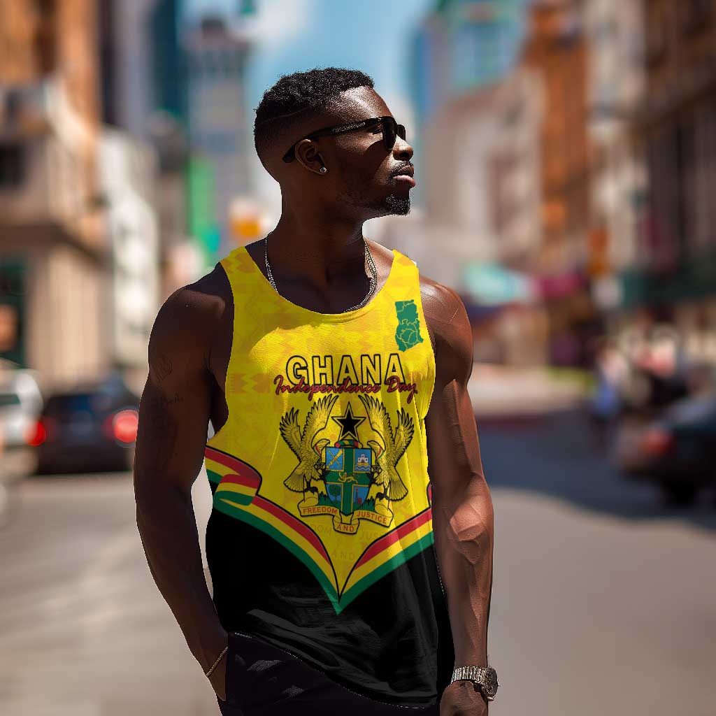 Personalised Afro Ghana Men Tank Top 68th Anniversary Independence LT15