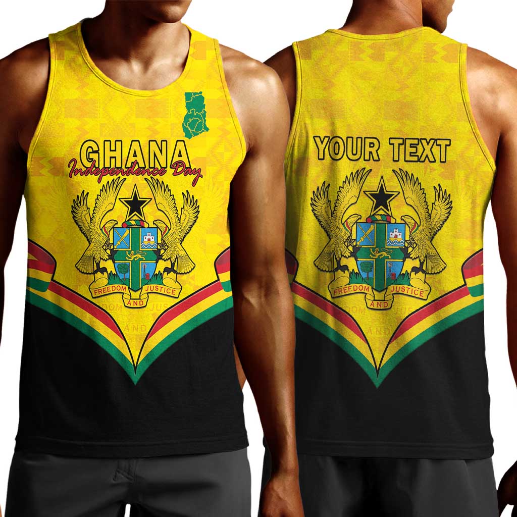 Personalised Afro Ghana Men Tank Top 68th Anniversary Independence LT15