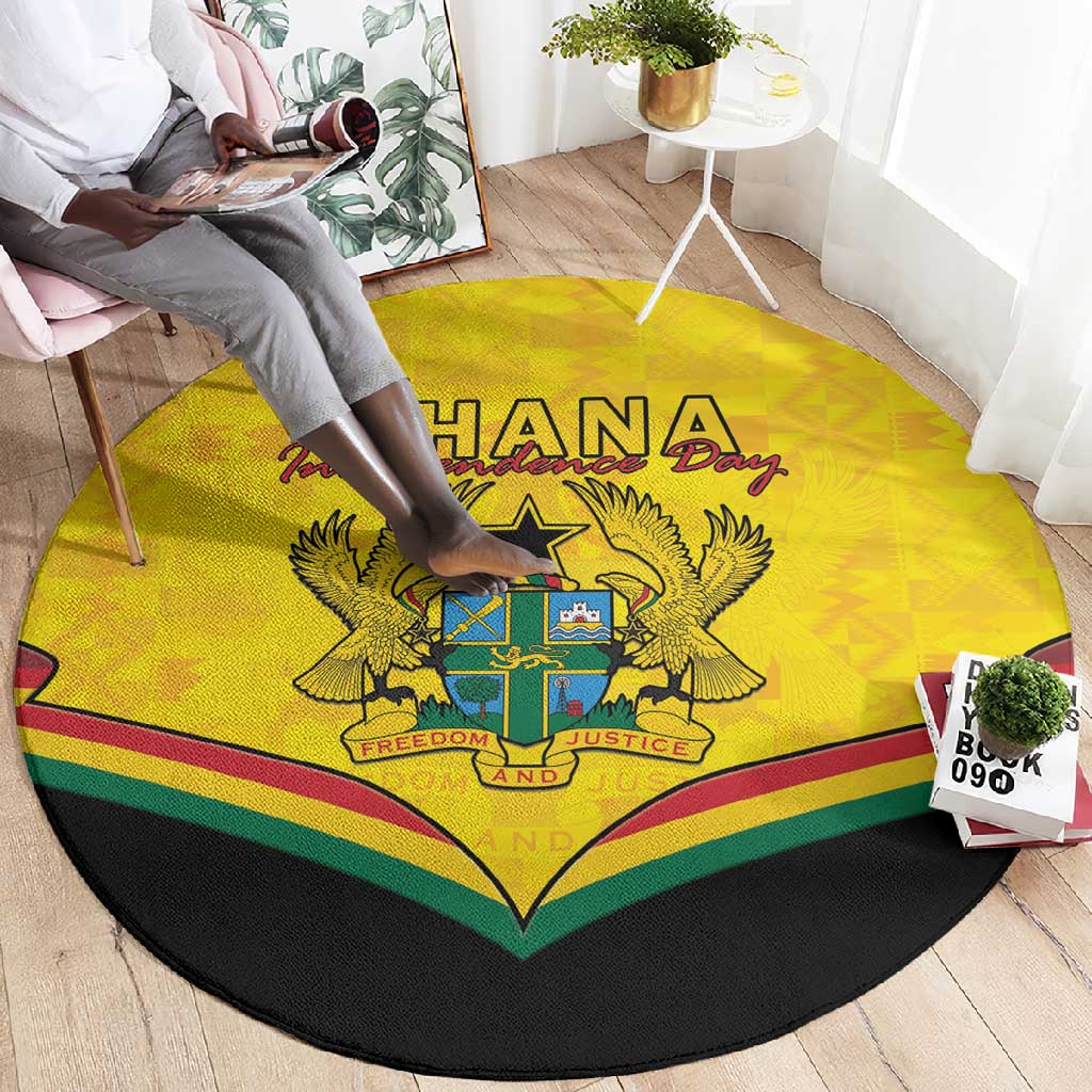 Afro Ghana Round Carpet 68th Anniversary Independence LT15