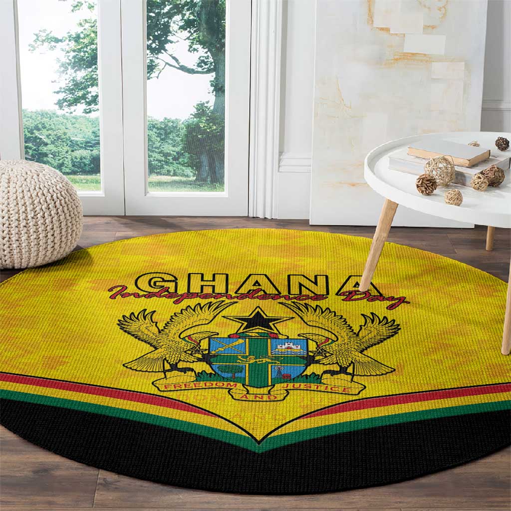 Afro Ghana Round Carpet 68th Anniversary Independence LT15