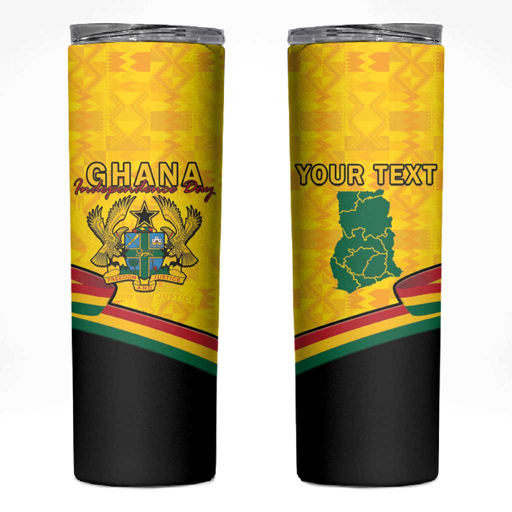 Personalised Afro Ghana Skinny Tumbler 68th Anniversary Independence LT15