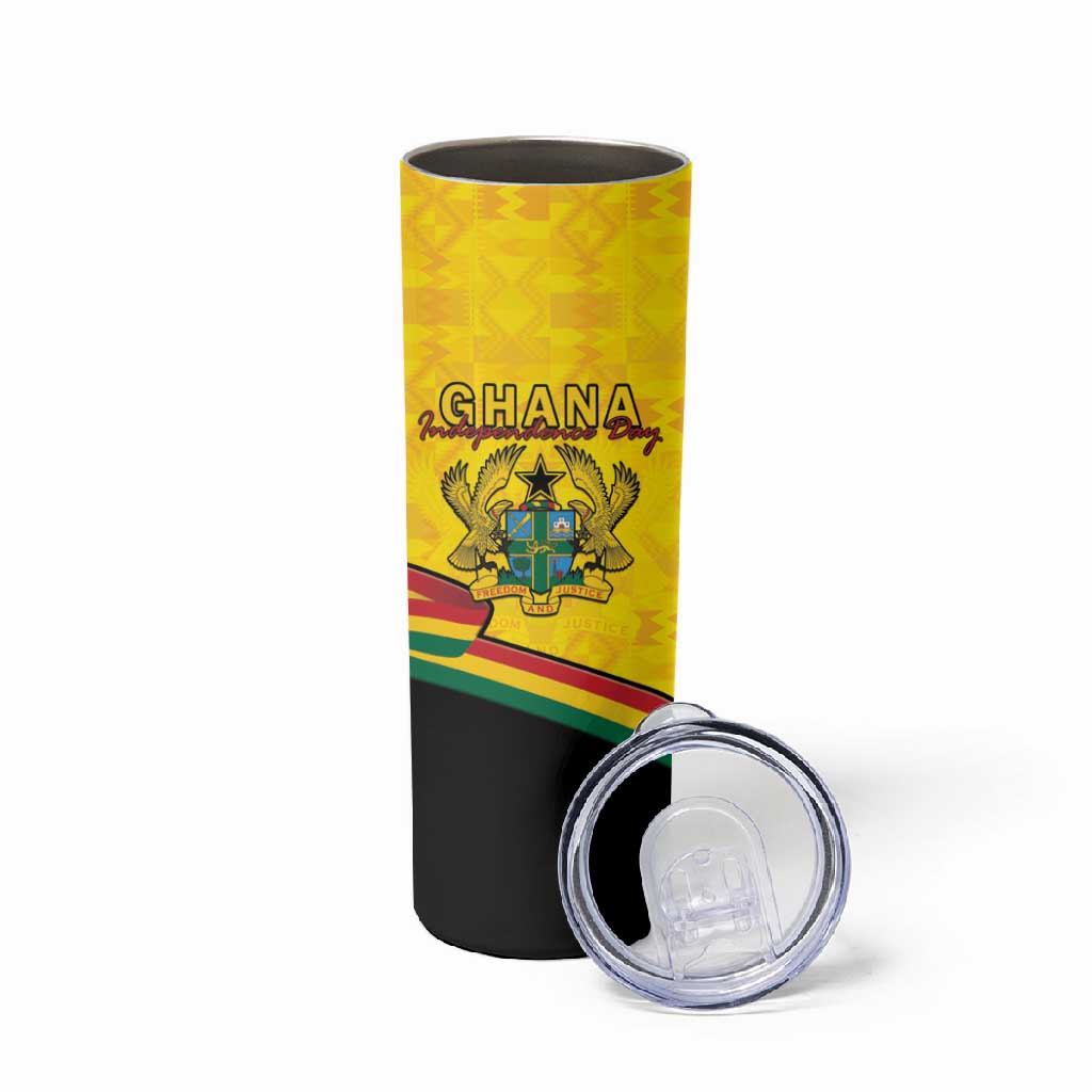 Personalised Afro Ghana Skinny Tumbler 68th Anniversary Independence LT15