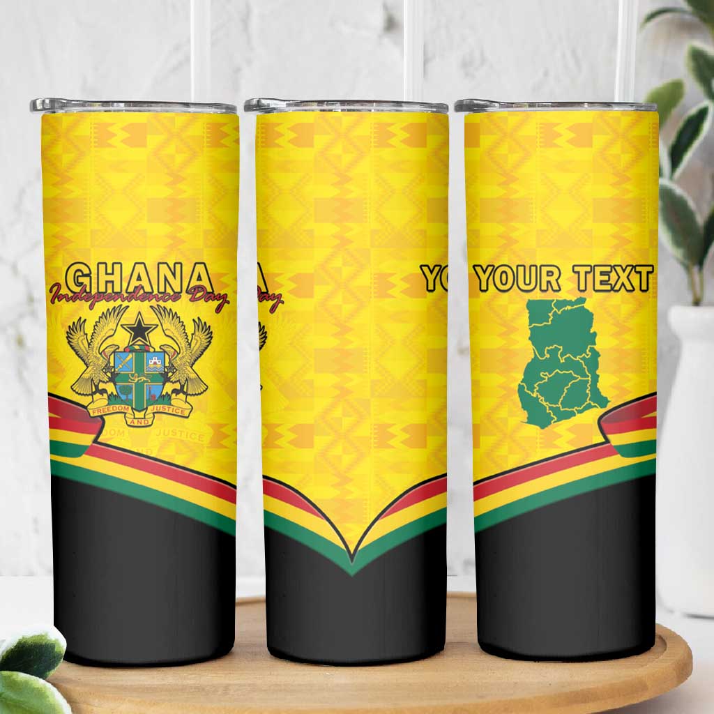 Personalised Afro Ghana Skinny Tumbler 68th Anniversary Independence LT15