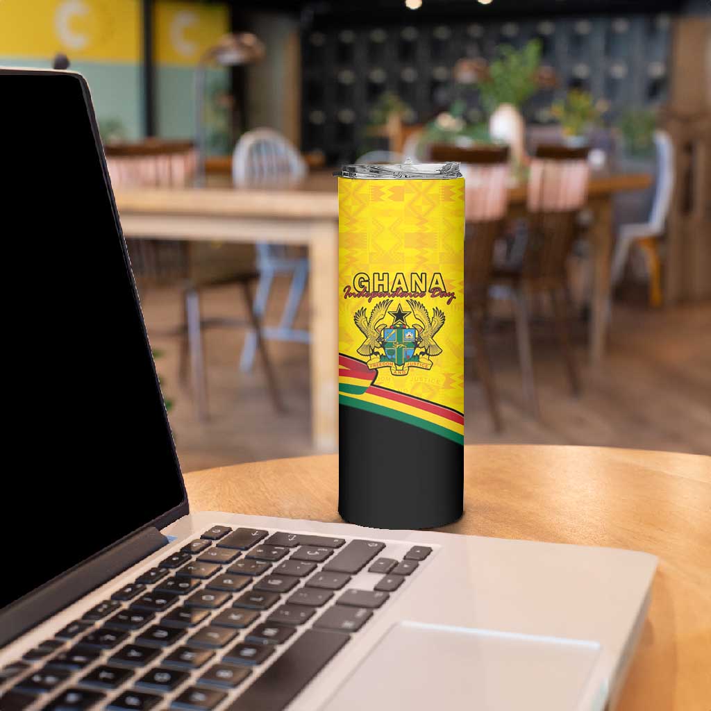 Personalised Afro Ghana Skinny Tumbler 68th Anniversary Independence LT15