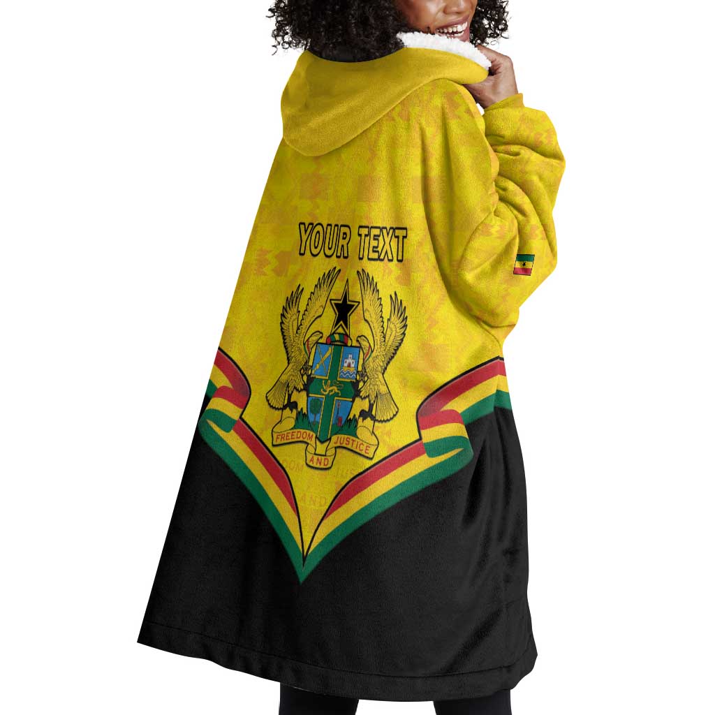 Personalised Afro Ghana Wearable Blanket Hoodie 68th Anniversary Independence LT15