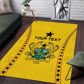 Custom Ghana Football Area Rug Mix Adinkra Pattern LT15