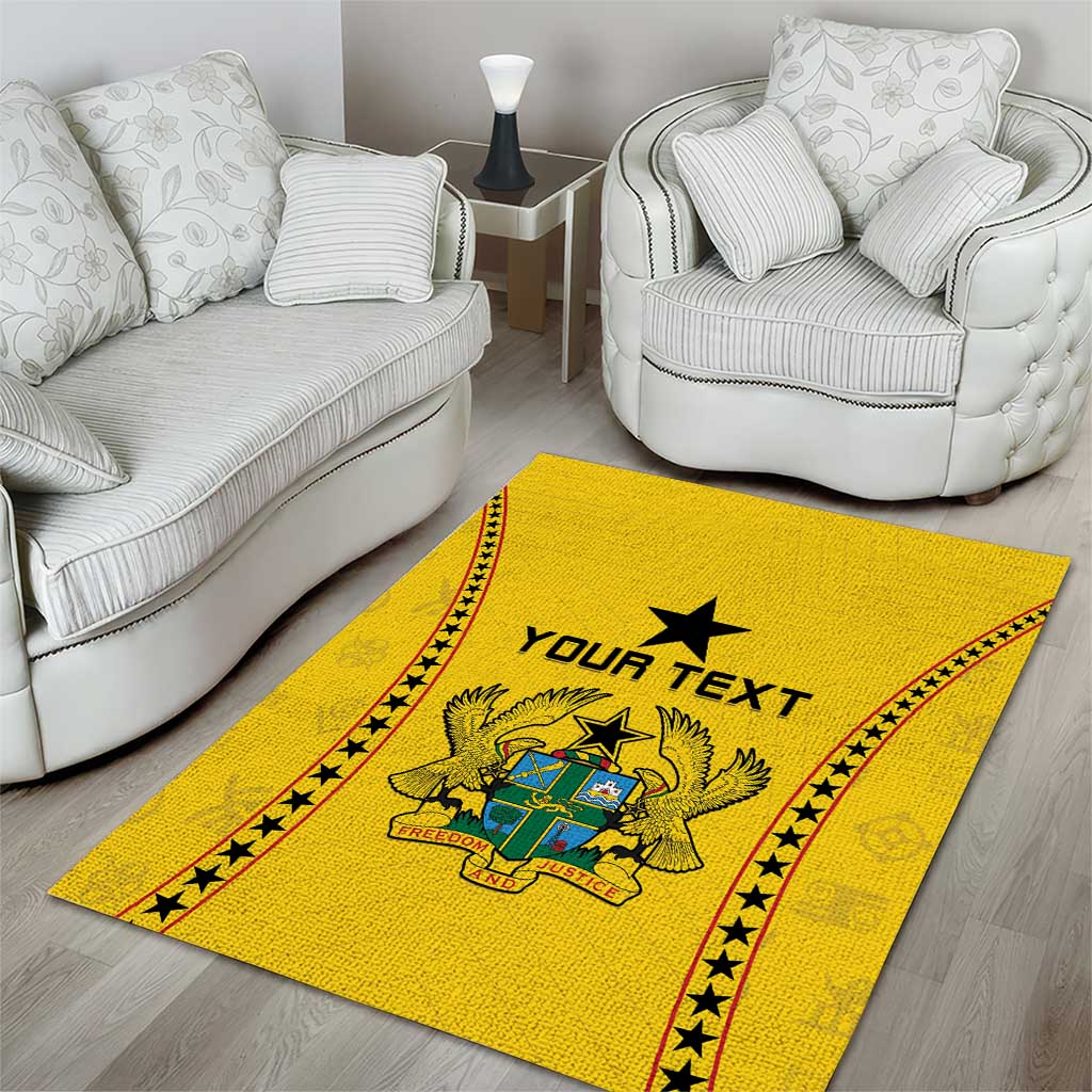 Custom Ghana Football Area Rug Mix Adinkra Pattern LT15