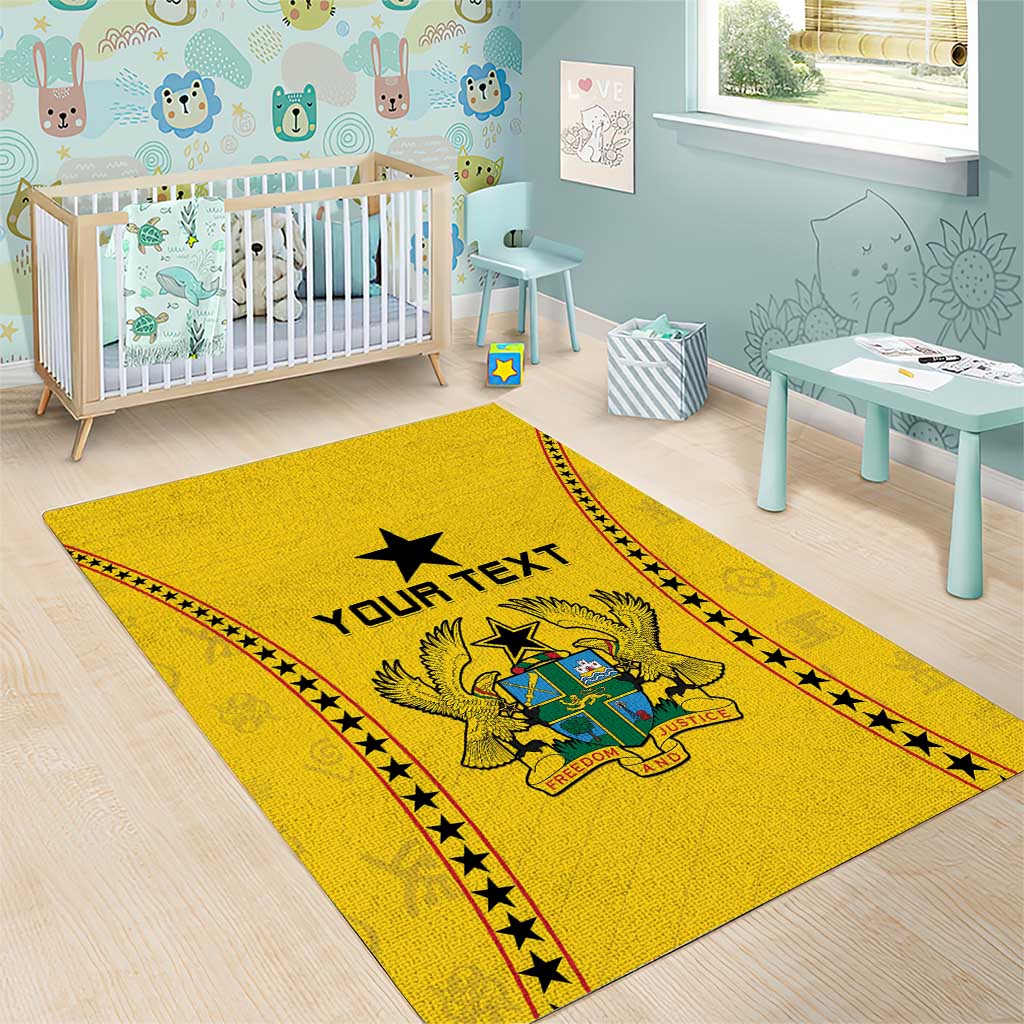 Custom Ghana Football Area Rug Mix Adinkra Pattern LT15