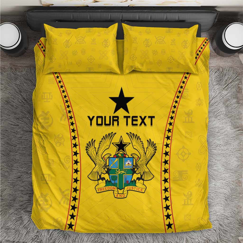 Custom Ghana Football Bedding Set Mix Adinkra Pattern LT15