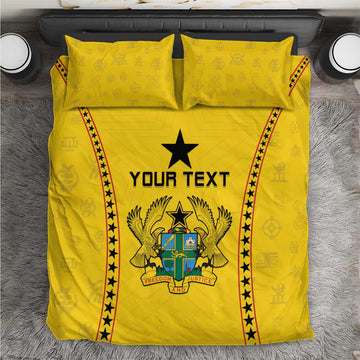 Custom Ghana Football Bedding Set Mix Adinkra Pattern LT15