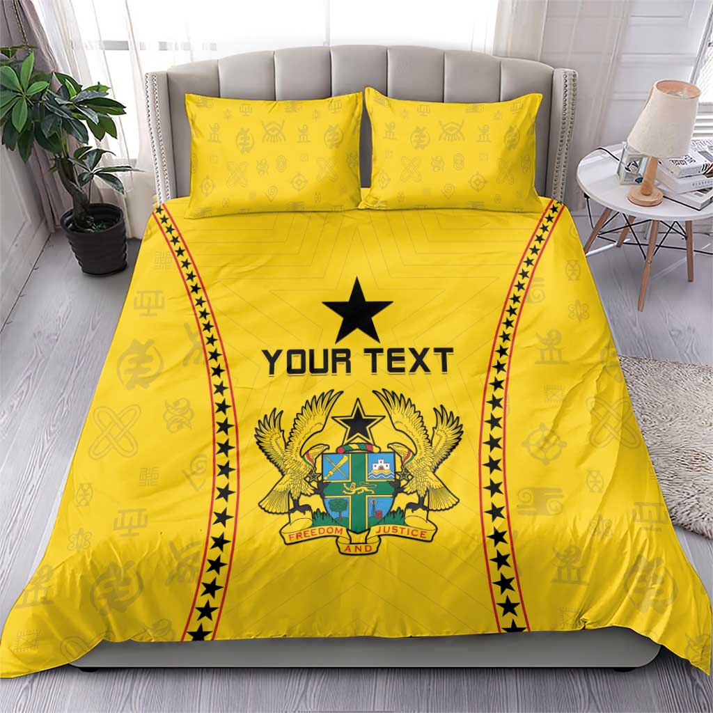 Custom Ghana Football Bedding Set Mix Adinkra Pattern LT15