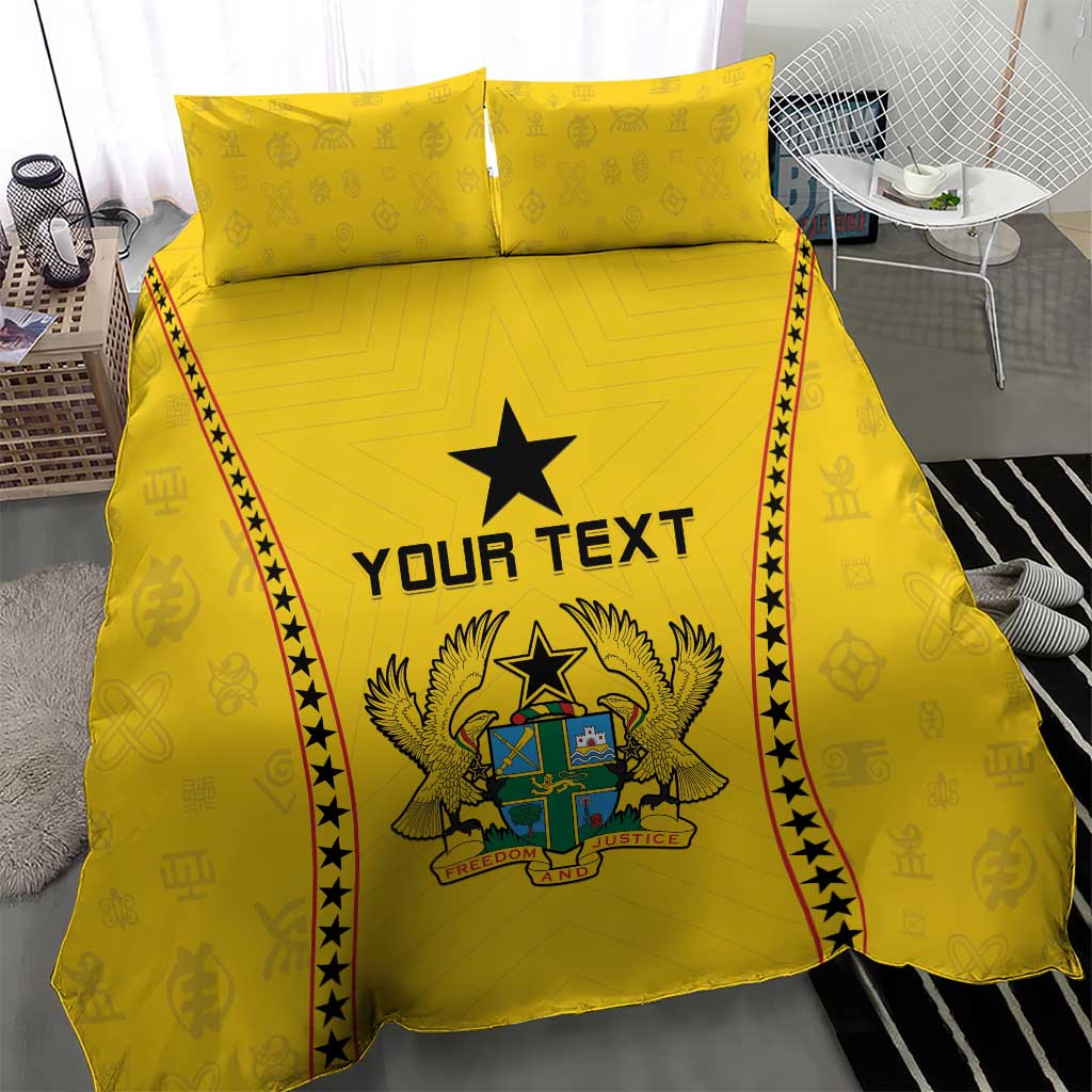 Custom Ghana Football Bedding Set Mix Adinkra Pattern LT15